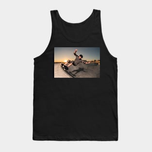 Skateboarder in a concrete pool Tank Top